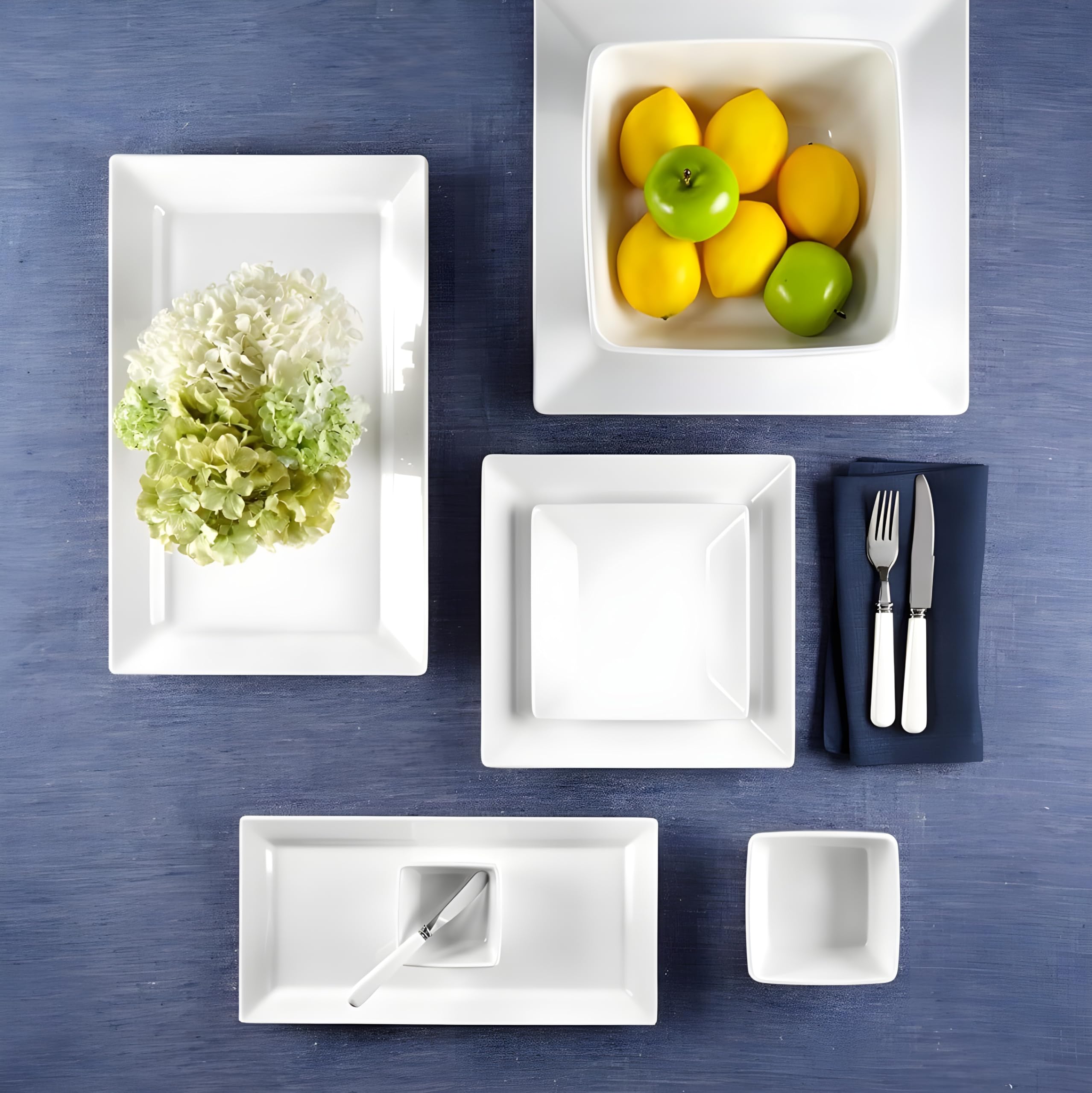 Amazon.com: Q Squared Diamond Square Dinner Plate, 10.5-Inch